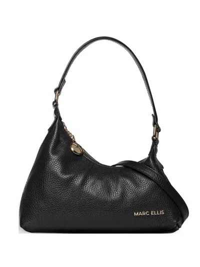 Marc Ellis Medium Wynn Crossbody Bag With Granular Surface In Black