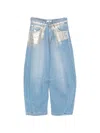 Marc Ellis Metallic-effect Jeans In Blue