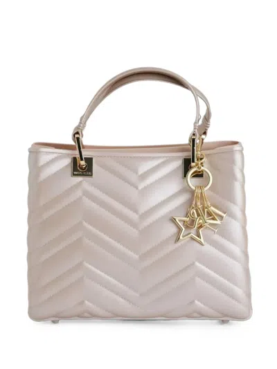Marc Ellis Mini Flat Krissy Wave Tote Bag In Neutral