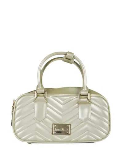 Marc Ellis Mini Flat Soho Chevron-quilted Tote Bag In Green
