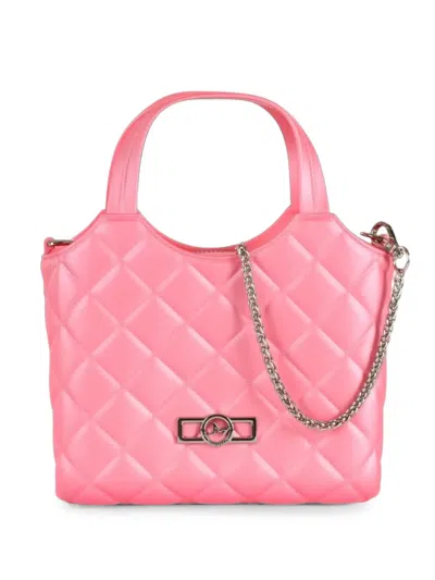 Marc Ellis Mini Flat Teen Quilted Tote Bag In Pink