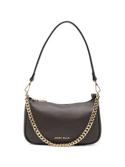 Marc Ellis Mirtado Leather Shoulder Bag In Brown