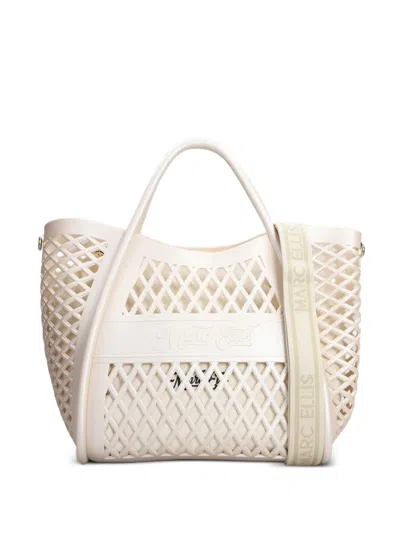 Marc Ellis Mittelgrosse Flat Buby Tote Bag Mit Cut-out In White