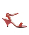 Marc Ellis Sandals In Red Patent Leather In Brown