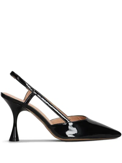 Marc Ellis Patent-leather Slingback Pumps In Black