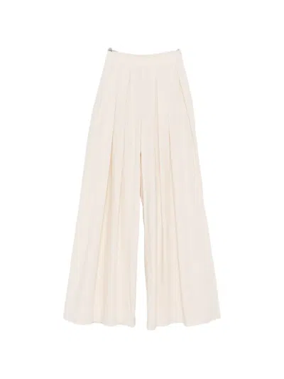 Marc Ellis Pleated-design Palazzo Pants In Neutral