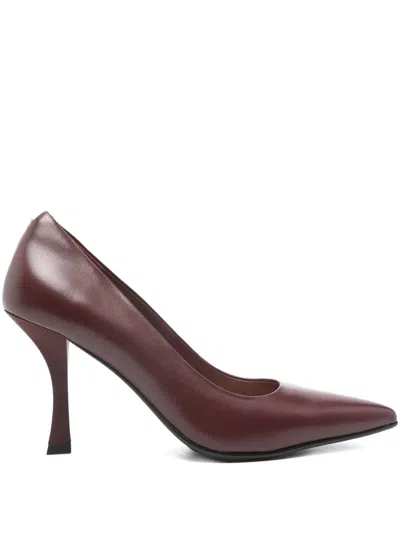 Marc Ellis Pointed Heeled Pumps In Burgundy