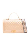 Marc Ellis Quilted Beige Crossbody Bag In Neutral