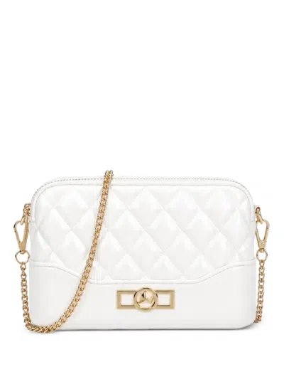 Marc Ellis Quilted Chain-link Shoulder Bag In White