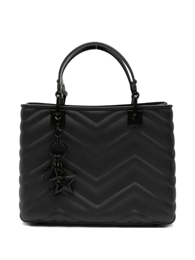 Marc Ellis Quilted Herringbone Krissy Tote Bag In Black
