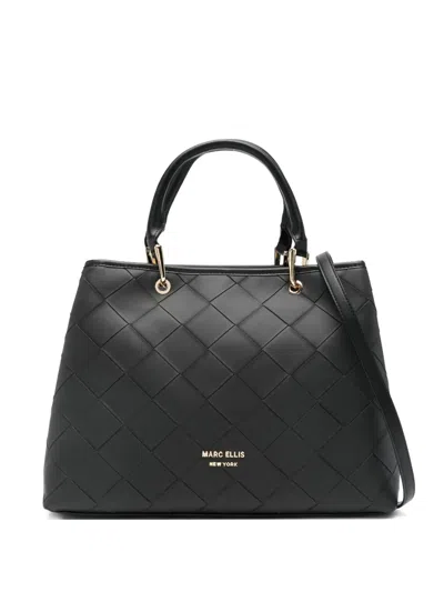 MARC ELLIS QUILTED LOGO-PLAQUE TOTE BAG
