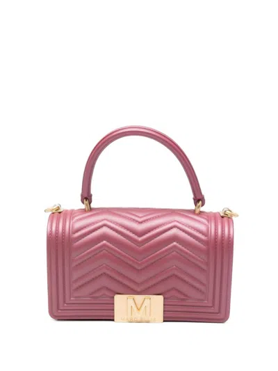 Marc Ellis Quilted Tote Bag "flat Wave Xs" With Chevron Pat In Purple
