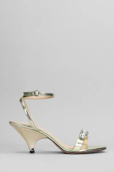 Marc Ellis Sandals In Platinum Leather