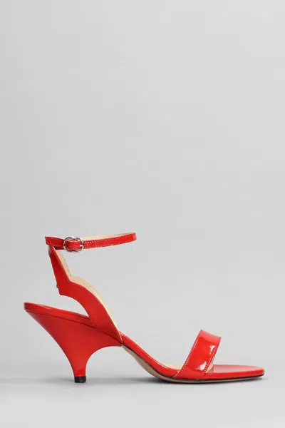 Marc Ellis Sandals In Red Patent Leather