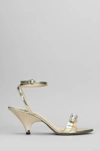 Marc Ellis Sandals In Platinum Leather