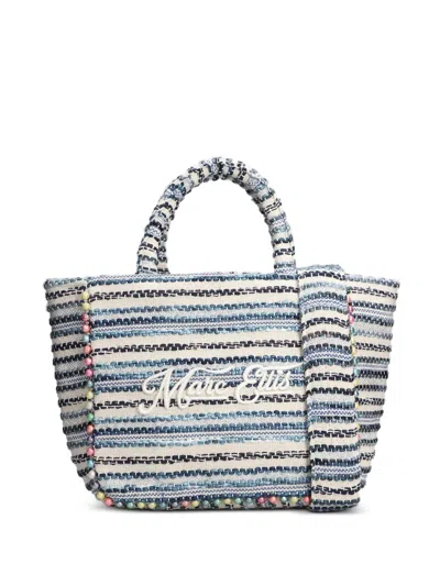 Marc Ellis Schultertasche Mit Zierperlen In Blue