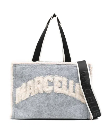 Marc Ellis Sherpa-logo Tote Bag In Gray