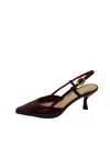Marc Ellis Slingback Heel 7.5cm Woman  In Paint In Burgundy