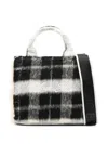 Marc Ellis Small Buby Check Tote Bag In Black
