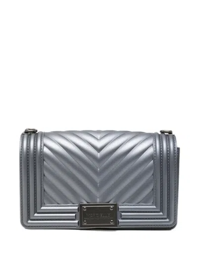 Marc Ellis Small Flat 27 Chevron-quilted Logo-plaque Shoulder Bag In Pattern