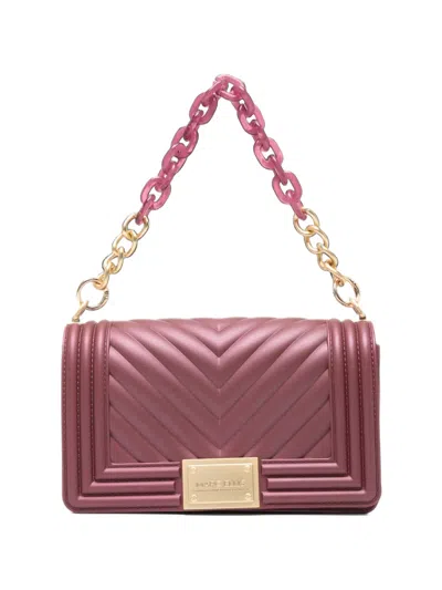 Marc Ellis Small Flat 27 Chevron-quilted Logo-plaque Tote Bag In Pink