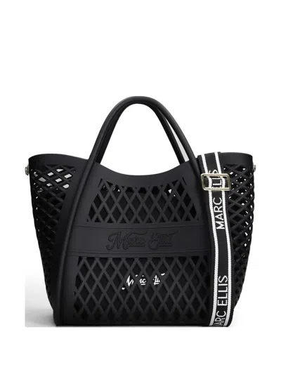 Marc Ellis Small Flat Basket Tote Bag In Black