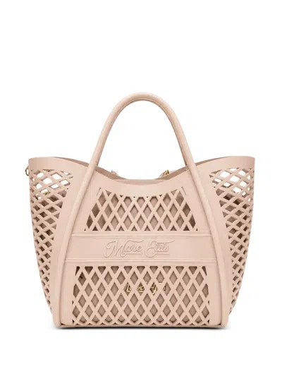 Marc Ellis Small Flat Basket Tote Bag In Nude