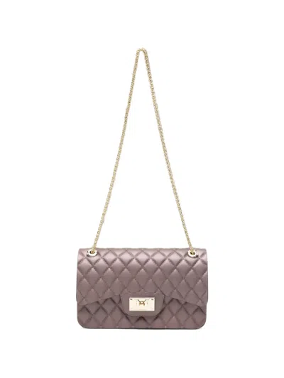 Marc Ellis Small Flat Falcon Quilted Shoulder Bag In Gray
