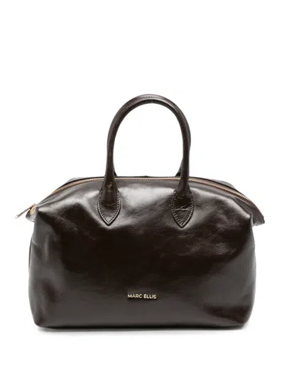 Marc Ellis Softy Leather Tote Bag In Brown