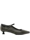 Marc Ellis Studded Strapped Heeled Pumps In Black
