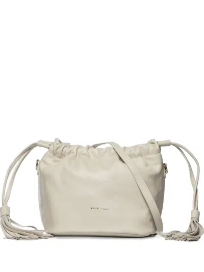 Marc Ellis Tassel-detail Drawstring Bucket Bag In White