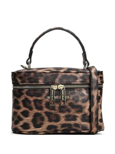 Marc Ellis Taylor Leo Leopard Shoulder Bag In Black