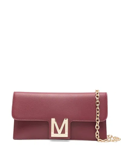 Marc Ellis Tecla Plaque Clutch Bag In Burgundy