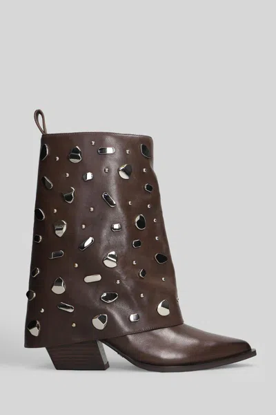 Marc Ellis Texan Ankle Boots In Brown