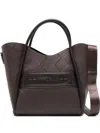 Marc Ellis Top-handles Logo-embossed Shoulder Bag In Brown