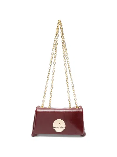 Marc Ellis Wendas S Logo-plaque Chain-link Shoulder Bag In Purple