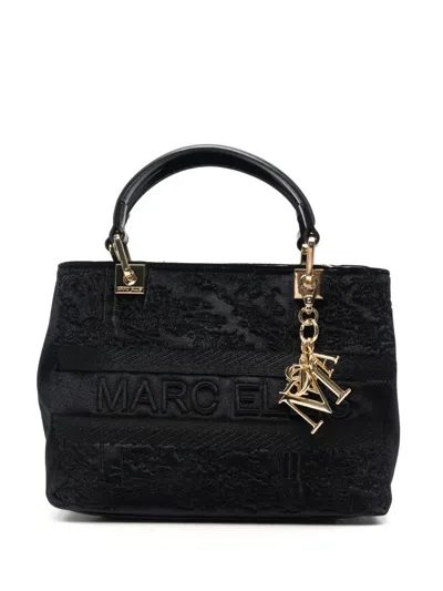Marc Ellis Wendi Logo-embossed Charm-detail Shoulder Bag In Black