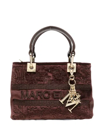 Marc Ellis Wendi S Logo-embroidered Velvet Tote Bag In Pattern