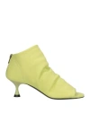 Marc Ellis Woman Ankle Boots Lime Green Size 8 Leather In Green