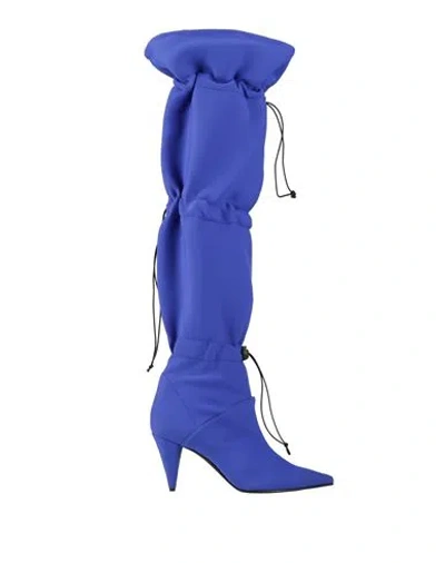 Marc Ellis Woman Boot Blue Size 8 Textile Fibers
