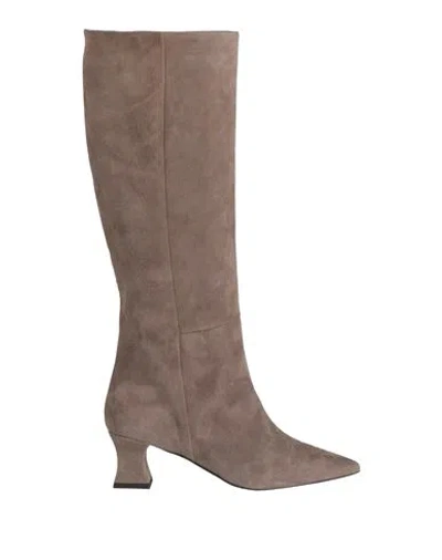 Marc Ellis Woman Boot Dove Grey Size 10 Soft Leather In Grey