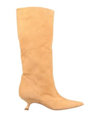 Marc Ellis Woman Boot Sand Size 6 Soft Leather In Beige