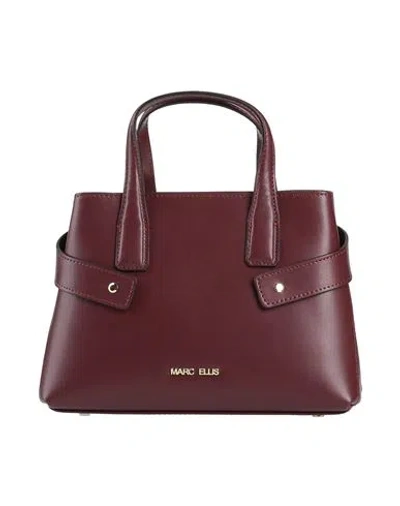 Marc Ellis Woman Handbag Burgundy Size - Leather In Red