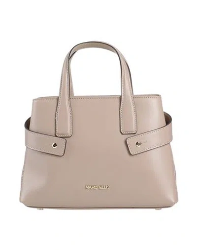 Marc Ellis Woman Handbag Taupe Size - Leather In Grey