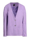 Marc Ellis Woman Jacket Mauve Size 10 Cotton, Elastane, Polyester In Purple