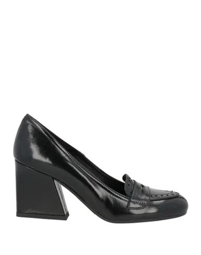 Marc Ellis Woman Loafers Black Size 8 Leather