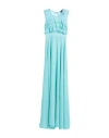 Marc Ellis Woman Long Dress Turquoise Size 4 Polyester In Blue