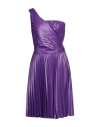 Marc Ellis Woman Midi Dress Purple Size 6 Polyester, Viscose In Purple