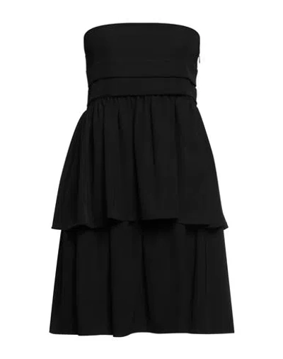 Marc Ellis Woman Mini Dress Black Size 8 Polyester, Elastane