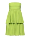 Marc Ellis Woman Mini Dress Lime Green Size 10 Polyester, Elastane